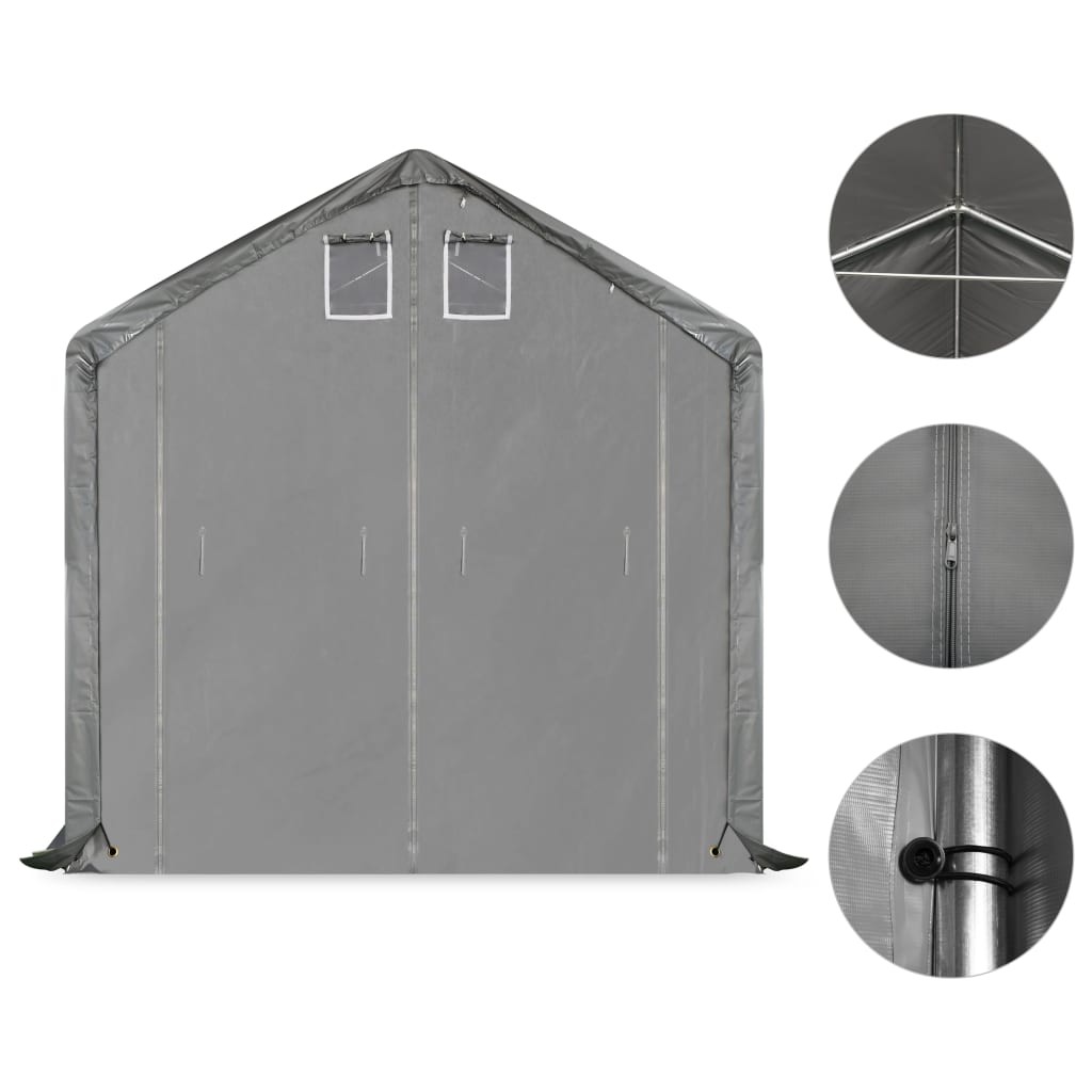 Storage Tent PVC 5x10 m Grey